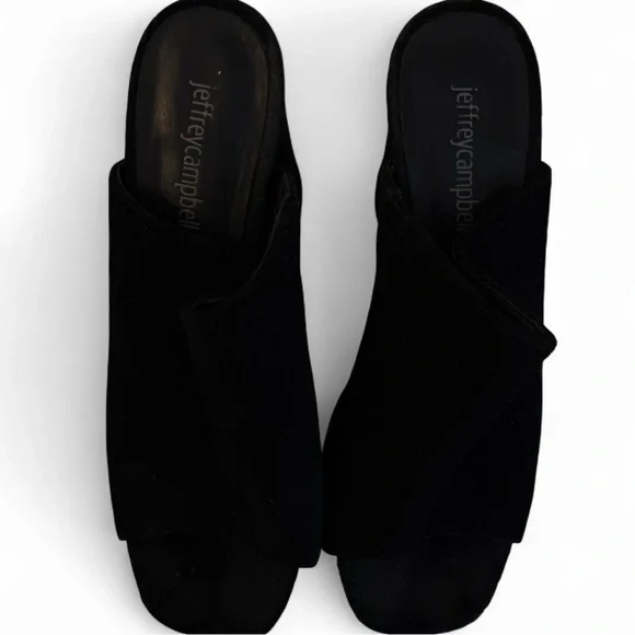 Jeffrey Campbell Black Platform Mule Heels – Size 9 – Chunky Block Heel - Picture 3 of 4